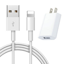 Load image into Gallery viewer, Kit USB Charge Cable + EU Plug USB Charger For iPhone 5 5S 6 6S 7 8 Plus X XS Max XR US Plug Wall Charger Cables for iPad mini 2