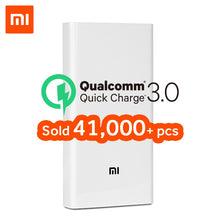 Load image into Gallery viewer, Original Xiaomi Power Bank 20000mAh 2C Portable Charger Support QC3.0 Dual USB Mi External Battery Bank 20000 for Mobile Phones