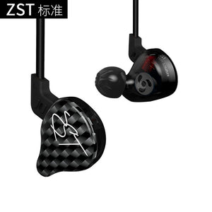 KZ ZST Pro Armature Dual Driver Earphone Detachable Cable Noise Cancelling Sport Headset With Mic for kz ZS4 AS10 C10 TRN