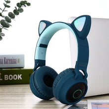 Load image into Gallery viewer, New Arrival LED Cat Ear Noise Cancelling Headphones Bluetooth 5.0 Young People Kids Headset Support TF Card 3.5mm Plug With Mic