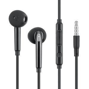 3.5mm Stereo Music Earphones Portable Earphone Wired In-Ear Headset no bluetooth with Microphone for Samsung S6/ S6 Edge