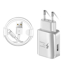 Load image into Gallery viewer, Kit Fast Charger + USB Charging Cable for iPhone X XS MAX XR 6 6S 7 8 Plus 5 5S EU/US Plug Wall USB Chargers Data Cable 1m 2m 3m