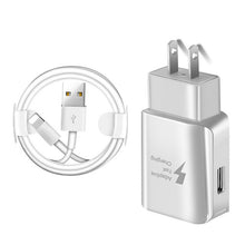 Load image into Gallery viewer, Kit Fast Charger + USB Charging Cable for iPhone X XS MAX XR 6 6S 7 8 Plus 5 5S EU/US Plug Wall USB Chargers Data Cable 1m 2m 3m