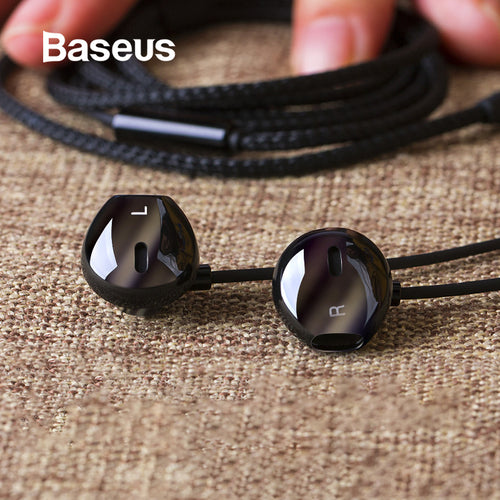 Baseus 6D Stereo In-ear Earphone Headphones Wired Control Bass Sound Earbuds for iPhone Xiaomi Huawei 3.5mm Type c Earphones