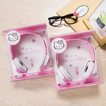 Load image into Gallery viewer, Kids Cute Cartoon Headphones for Children Girls Adjustable Over Ear Hello Kitty Headsets for iPad Cellphones Computer MP3/4 Pink