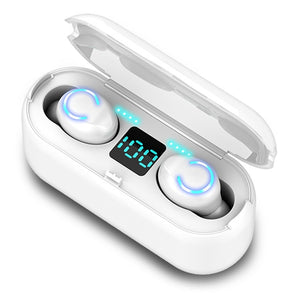 Wireless Earphone Bluetooth 5.0 LED Display F9 TWS Wireless Bluetooth Headphone Earbud 8D Stereo Headset With 3500mAh Power Bank