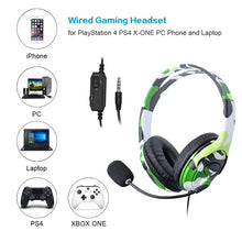 Load image into Gallery viewer, For PS4 Wired Gaming Headset headphones Earphones with microphone for PlayStation 4 PS4 X-ONE PC Phone and Laptop