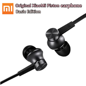 100% Original Xiaomi Mi Piston Earphone basic Edition Stereo earphones Mic Microphone wire control earphone for phone mp3 gaming