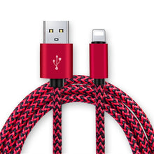 Load image into Gallery viewer, Metal Braided USB Data Sync Charging Cable For iPhone 6 6S 7 8 Plus X 5 5S SE Fast Phone Charger USB Cable 2m 3m For iPad 4 5 6