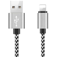 Load image into Gallery viewer, Metal Braided USB Data Sync Charging Cable For iPhone 6 6S 7 8 Plus X 5 5S SE Fast Phone Charger USB Cable 2m 3m For iPad 4 5 6