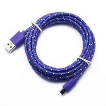 Load image into Gallery viewer, Micro USB Candy Cables for Micro Usb Charging Charger 1M Cable Nylon Charging Data Transfer Cord for Andriod for Huawei Xiaomi