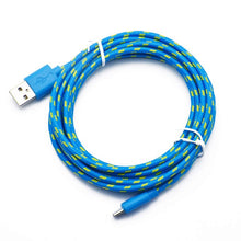 Load image into Gallery viewer, Micro USB Candy Cables for Micro Usb Charging Charger 1M Cable Nylon Charging Data Transfer Cord for Andriod for Huawei Xiaomi