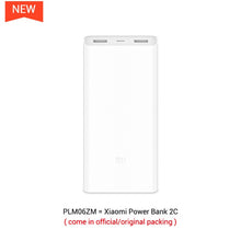 Load image into Gallery viewer, Original Xiaomi Power Bank 20000mAh 2C Portable Charger Support QC3.0 Dual USB Mi External Battery Bank 20000 for Mobile Phones