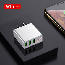 Load image into Gallery viewer, LED Display EU US 3 Port USB Charger 3A Mobile Phone USB Charger Fast Charging Wall Charger For iPhone 6 Samsung Xiaomi LG